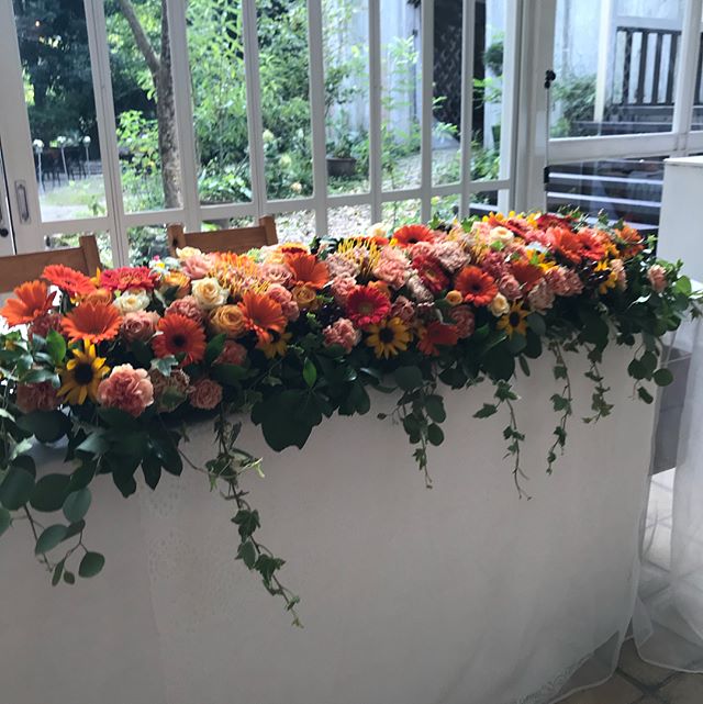 GGプランツ研究所活動報告ブライダルのお仕事をさせていただきました。まとめてUP田主丸の結婚式場GREEN HILL10月の挙式はガーベラのご希望が多かったです( ͡° ͜ʖ ͡°)#ggプランツ研究所 #flower #ブライダル #結婚式 #GREENHILL #ガーベラ #田主丸