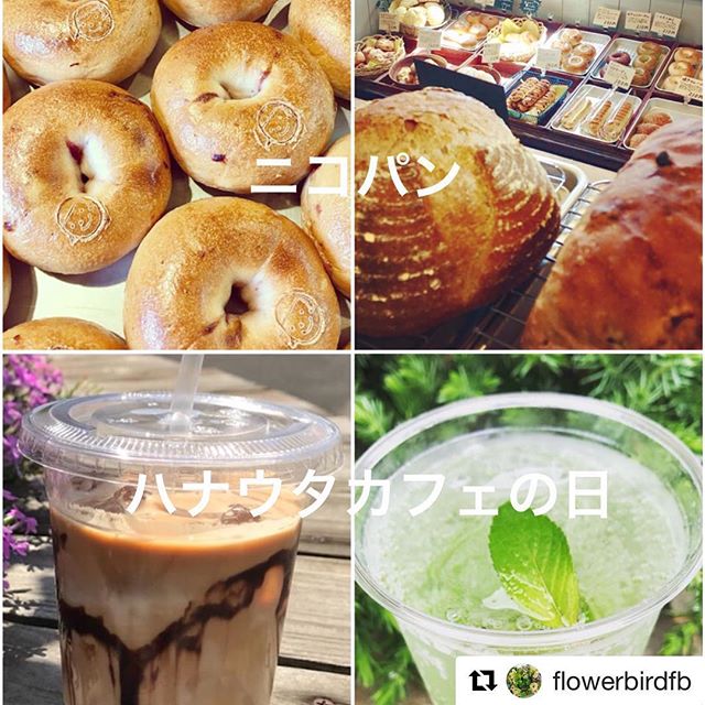 nikopan&hanautacafeの日毎月、第2木曜日の定番パンを片手にドリンクを飲む!皆様のご来店をお待ちしております。#Repost @flowerbirdfb with @get_repost・・・明日は、月に一度のお楽しみ。・ニコパンとハナウタカフェの日です。@nikopan_mika @hanautacafe2017 12時からの販売となります。ニコパンさんは、なくなり次第終了となり、ハナウタカフェさんは、16時までとなります。・毎月ですが、このパンの日がとても楽しみです。ハナウタカフェさんのドリンクも、2杯は飲みたい!のです。コーヒーが苦手な方も、メニューが豊富ですので、ぜひ。・毎月第2木曜日は、ニコパンとハナウタカフェの日です。7月は、6日の金曜日の販売です。